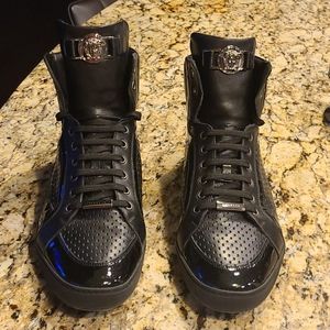 Authentic Black Versace men's sneakers